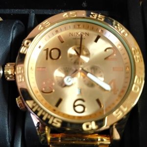 Nixon 51 30 rose gold watch